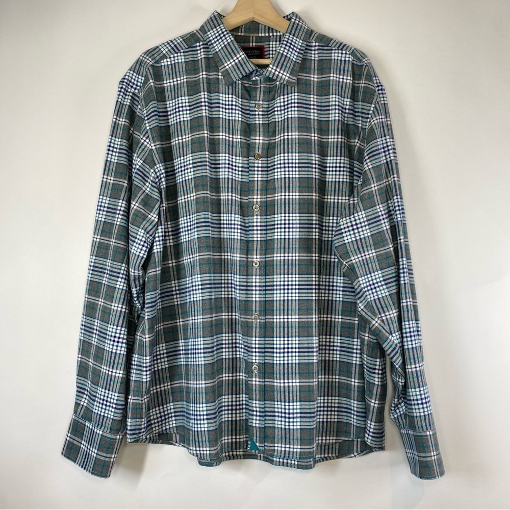 UNTUCKit Men's Quenterra Plaid Long Sleeve Button Down Shirt Size XXXL Green
